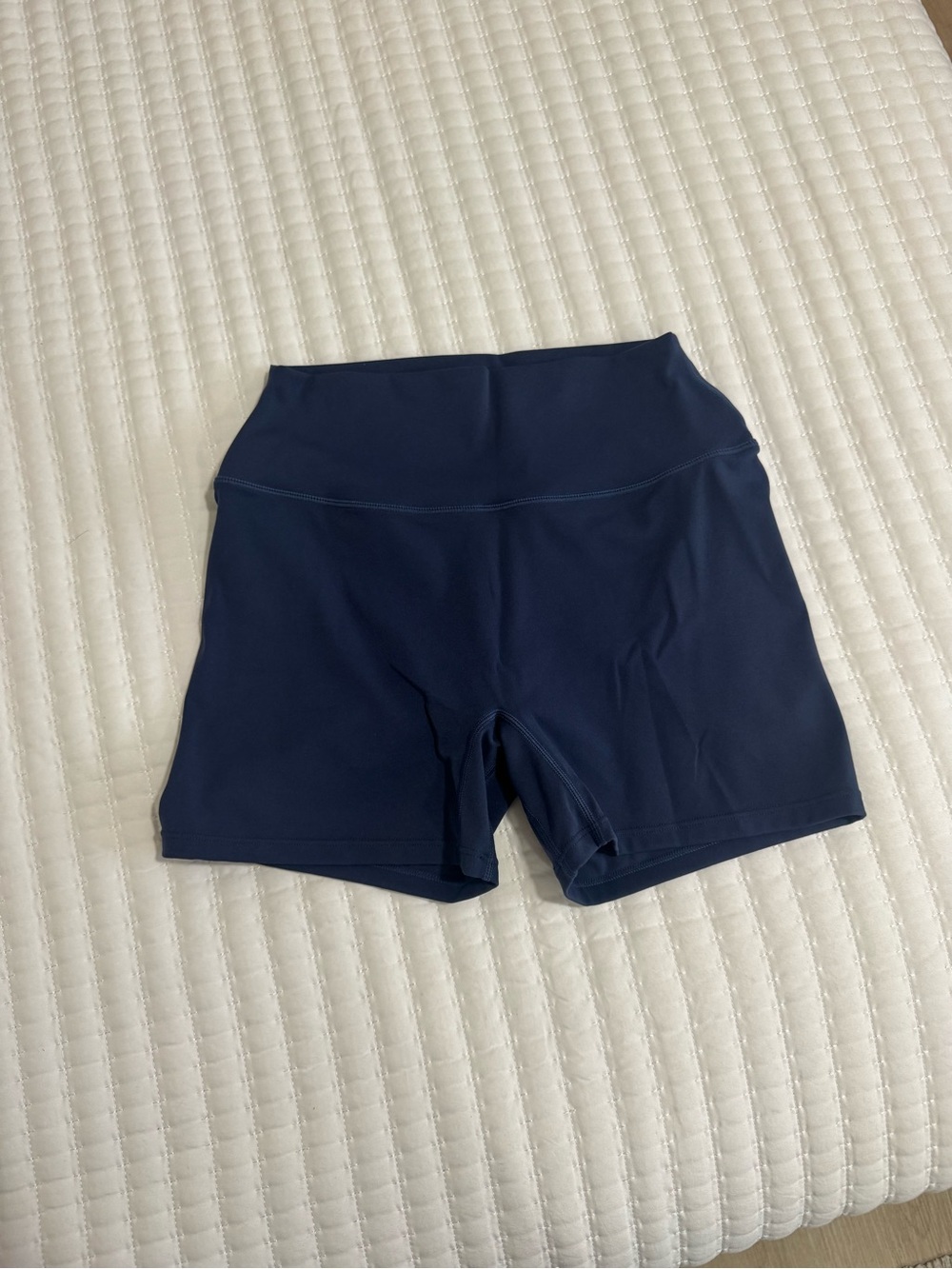 High-Waist Navy Women’s Active Shorts